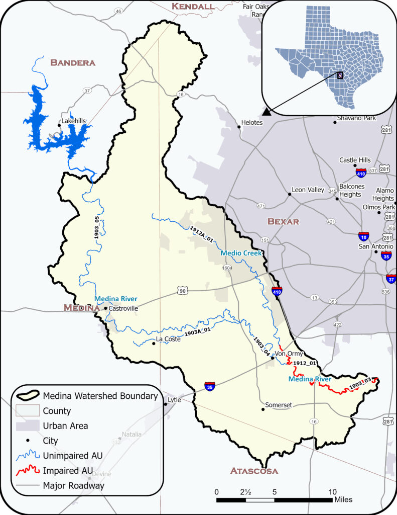 Medeina Watershed Map